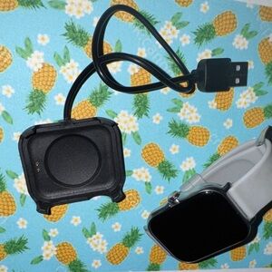 Smartwatch with Black and White Band